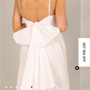 ALICE BOW BACK MIDI DRESS - WHITE